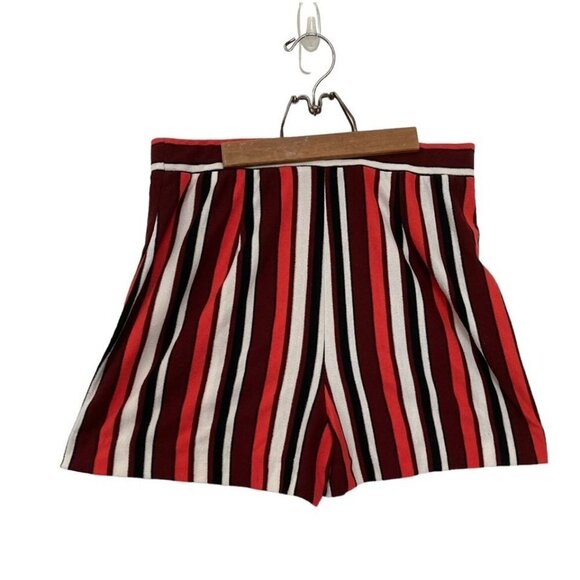 Express Women's Striped Orange White Brown Skort Size Medium - Picture 3 of 6